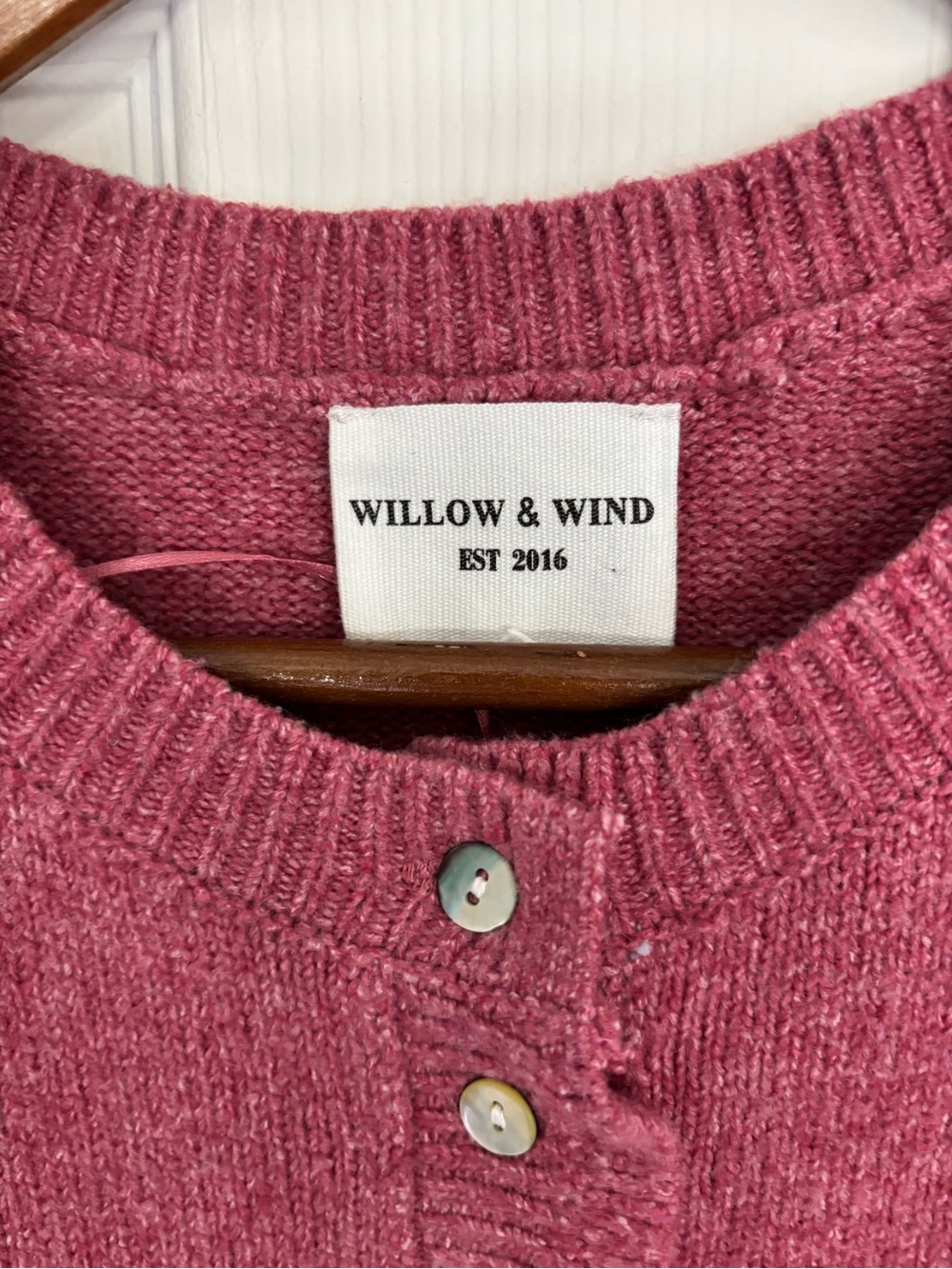 Willow & Wind Ruffled Hem Button-Front Cardigan - Picture 2 of 4